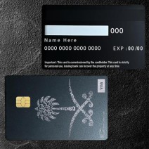  بطاقة الفخامة السوداء الفضية 